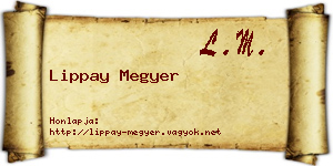 Lippay Megyer névjegykártya